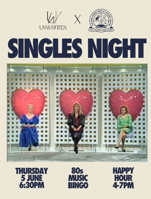 Singles Night Thursday 5 June