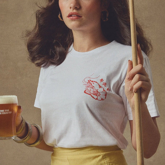 Lucky Prawn White Tee