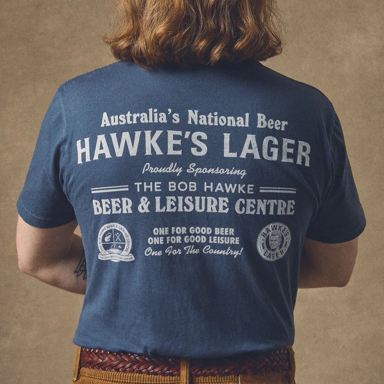 Australia's National Lager Navy Tee