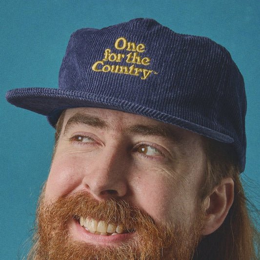 One for the Country Navy Cord Cap